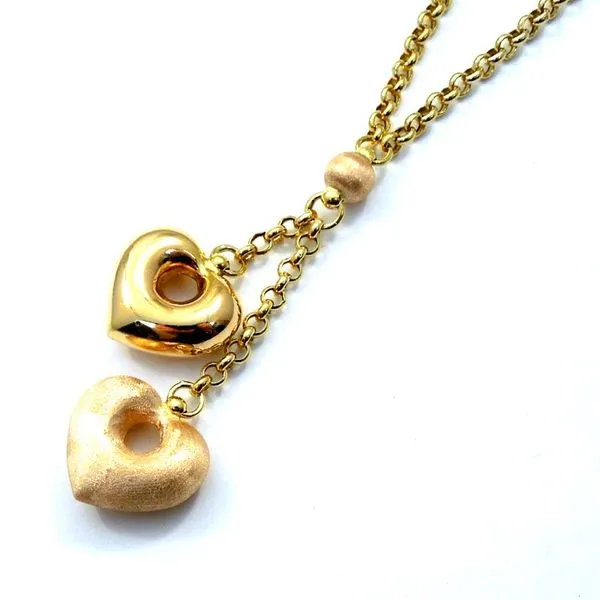Double Puff Heart Necklace Joint Venture Jewelry Cary, NC