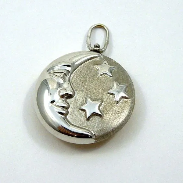 Sun and Moon Circle Pendant Image 2 Joint Venture Jewelry Cary, NC