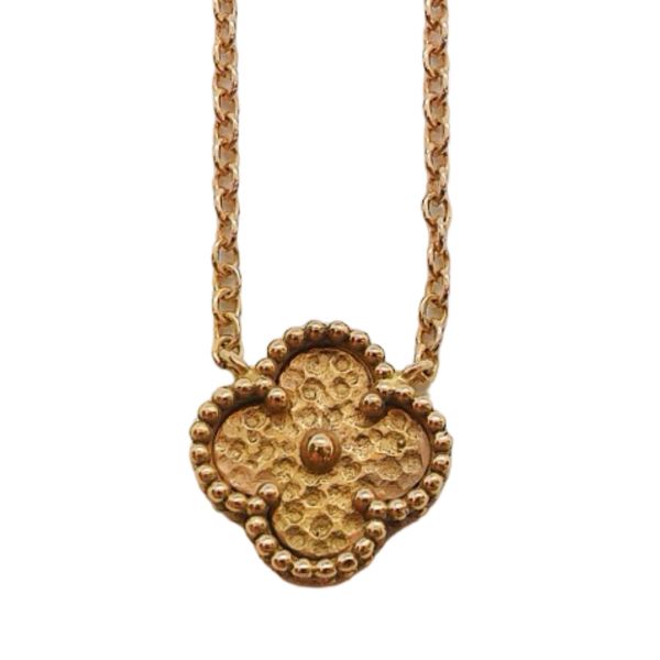 18k Rose Gold Clover Estate Necklace Joint Venture Jewelry Cary, NC