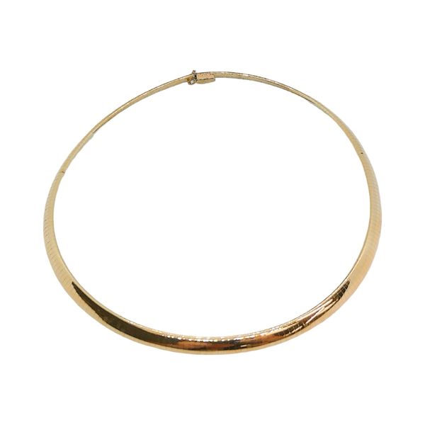 14K Yellow Gold 6mm Omega Chain Necklace 16