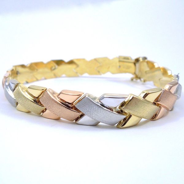Tri-Gold Bracelet Joint Venture Jewelry Cary, NC
