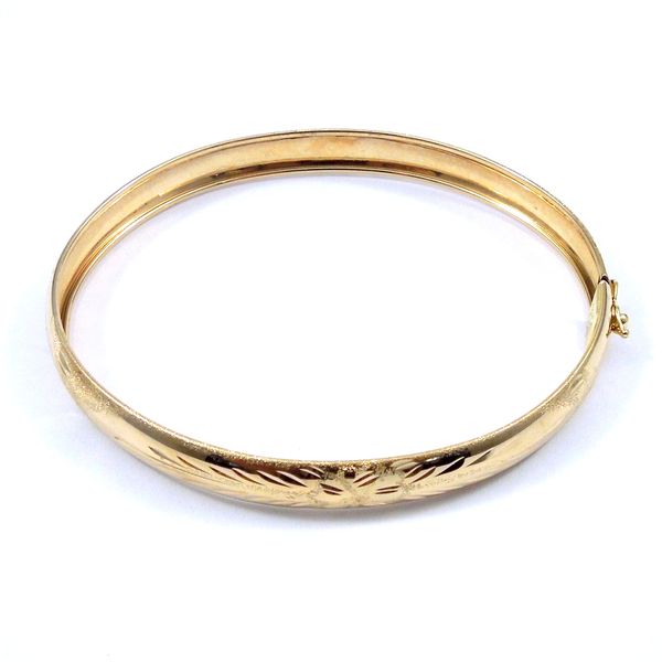 Gold Engraved Bangle Joint Venture Jewelry Cary, NC