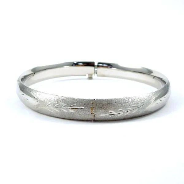 Brushed and Engraved Bangle Joint Venture Jewelry Cary, NC