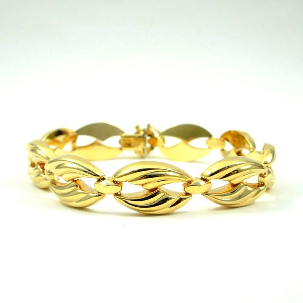 Gold Oval Link Bracelet Joint Venture Jewelry Cary, NC