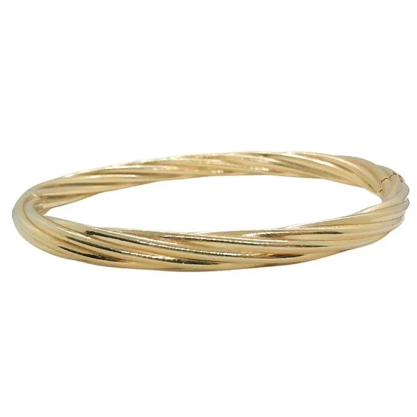 Twisted Gold Bangle Bracelet Image 2 Joint Venture Jewelry Cary, NC