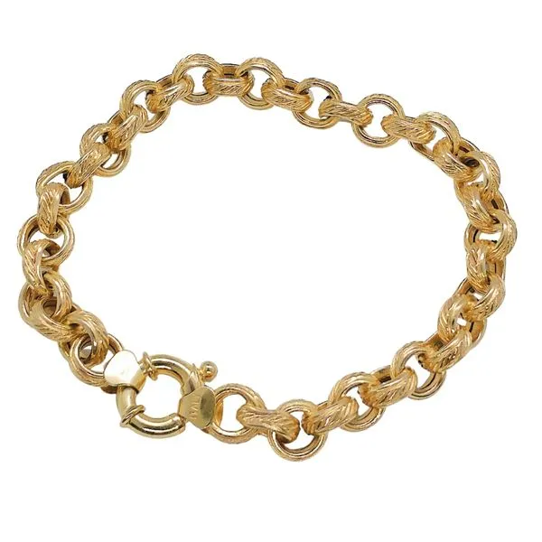 Cable Link Gold Bracelet Joint Venture Jewelry Cary, NC