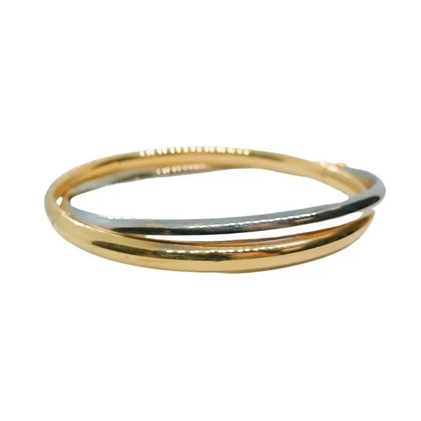 Two Tone Twisted Bangle Bracelet Image 2 Joint Venture Jewelry Cary, NC