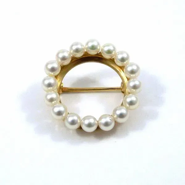 Pearl Circle Pin Joint Venture Jewelry Cary, NC