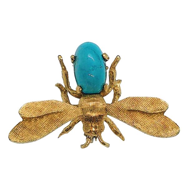 Turquoise Bee Brooch Joint Venture Jewelry Cary, NC