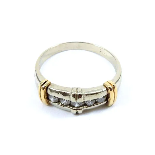 Gents Two Tone Diamond Wedding Band Image 2 Joint Venture Jewelry Cary, NC