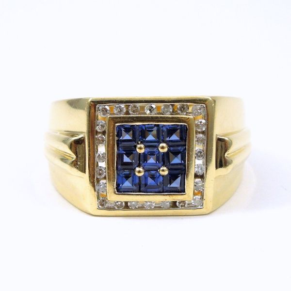 Gents Sapphire and Diamond Ring Joint Venture Jewelry Cary, NC