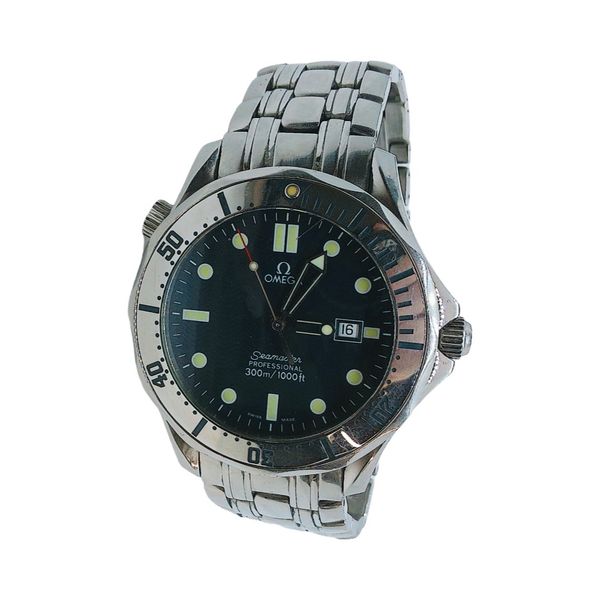 Omega Seamaster Professional 300m Stainless Steel Diver Watch Circa 2000 Joint Venture Jewelry Cary, NC