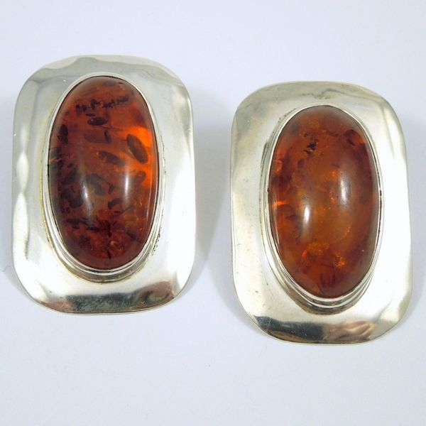 Large Amber Earrings Joint Venture Jewelry Cary, NC
