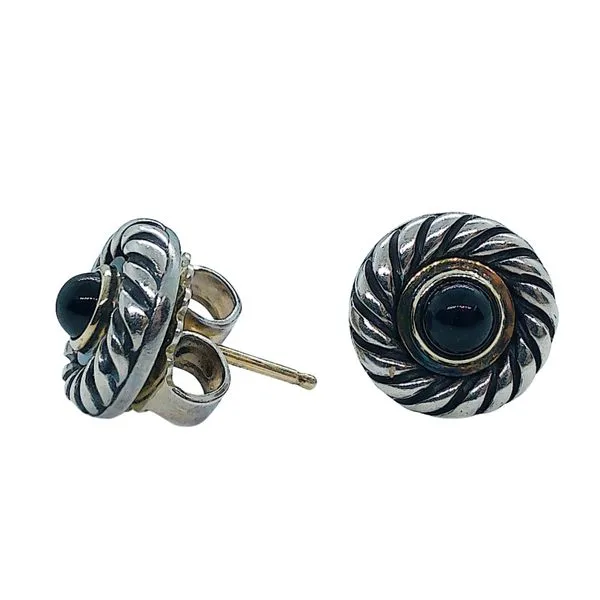 David Yurman Button Onyx Earrings Image 2 Joint Venture Jewelry Cary, NC