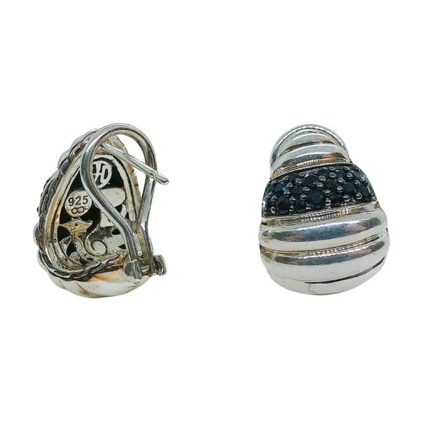 John Hardy Black Sapphire Buddha Belly Earrings Image 2 Joint Venture Jewelry Cary, NC