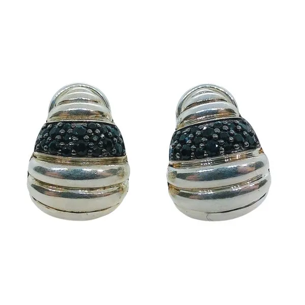 John Hardy Black Sapphire Buddha Belly Earrings Joint Venture Jewelry Cary, NC