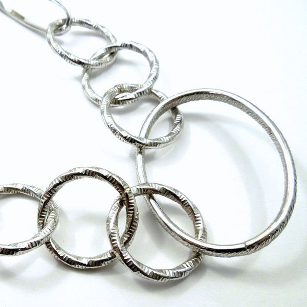 Silver Link Long Necklace Image 2 Joint Venture Jewelry Cary, NC