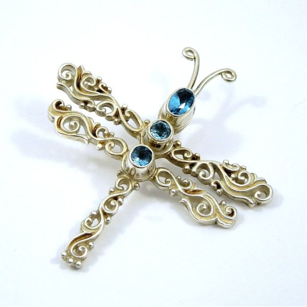 Blue Topaz Dragonfly Pendant Joint Venture Jewelry Cary, NC