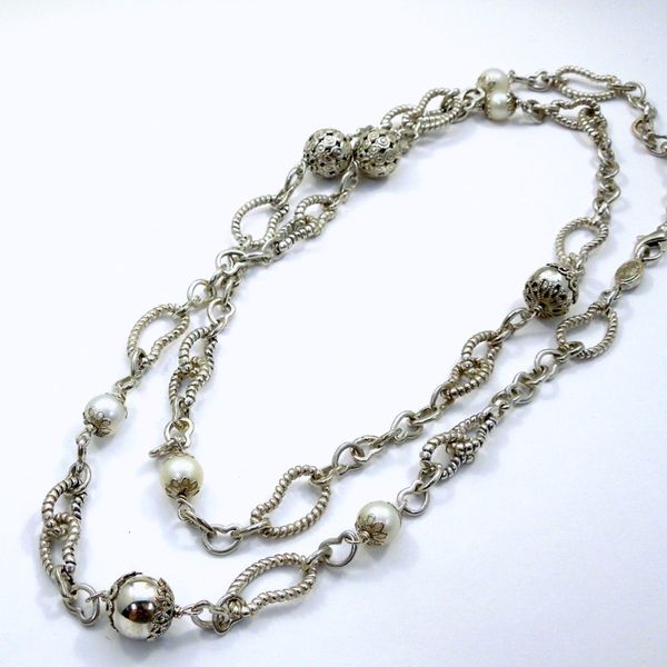 Silver Necklace with Pearls Joint Venture Jewelry Cary, NC
