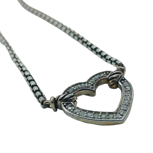 David Yurman Diamond Heart Necklace Image 2 Joint Venture Jewelry Cary, NC