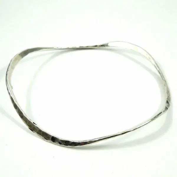 Hammered Silver Bangle Joint Venture Jewelry Cary, NC