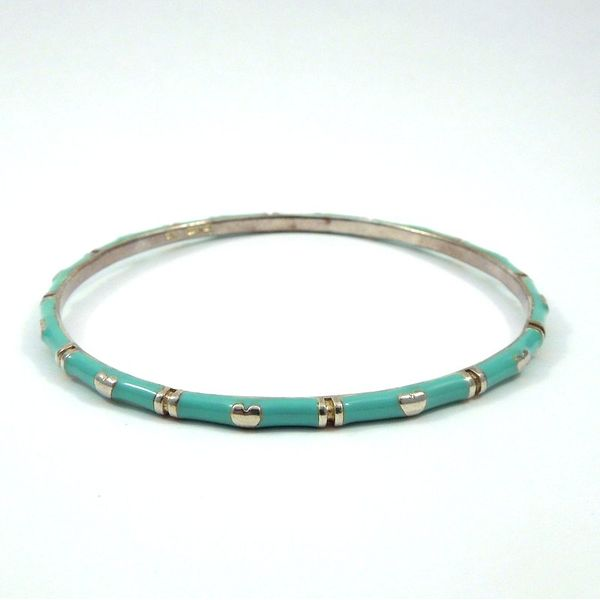Light Blue Enamel Bangle Bracelet Joint Venture Jewelry Cary, NC