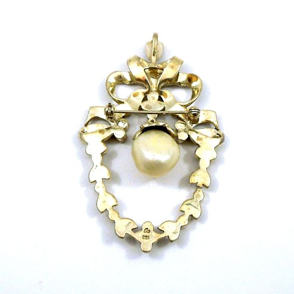 Vintage Marcasite and Pearl Pin Image 3 Joint Venture Jewelry Cary, NC