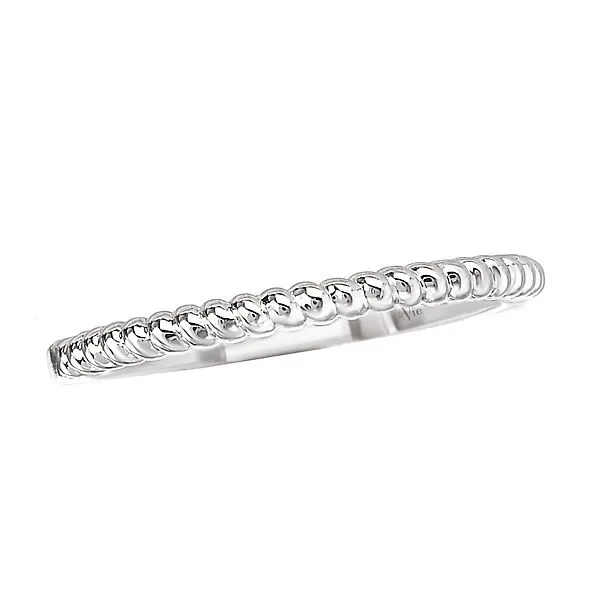 White Gold Narrow Rope-Style Band with Polished Finish J. Schrecker Jewelry Hopkinsville, KY