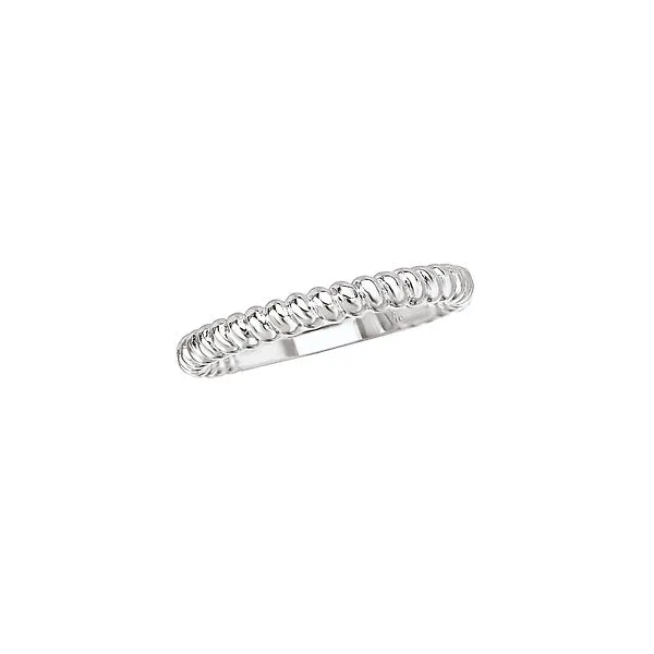 LaVie White Gold Band with Rope Detail J. Schrecker Jewelry Hopkinsville, KY