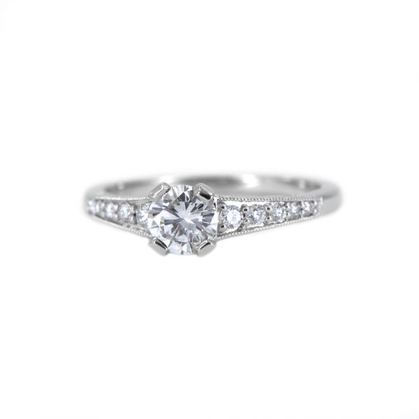Romance Bridal Engagement Ring with Round Center Diamond J. Schrecker Jewelry Hopkinsville, KY