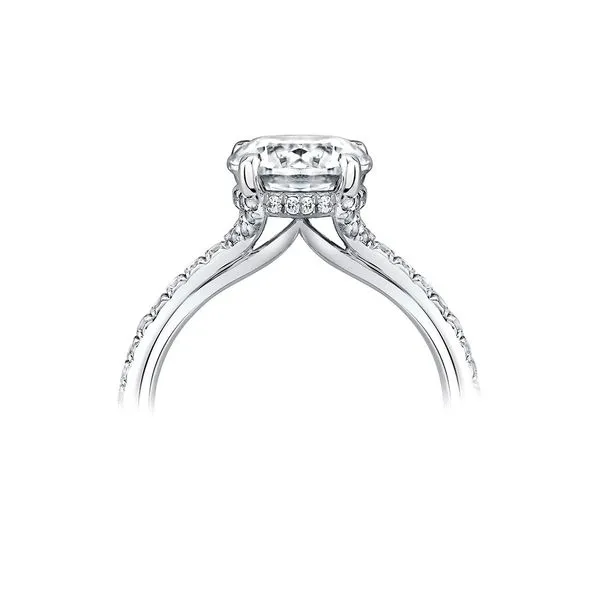 Sylvie Iconelle Reign Hidden Halo Engagement Ring in 14 Karat White Gold for 1.50 Carat Round Center Diamond Image 2 J. Schrecker Jewelry Hopkinsville, KY