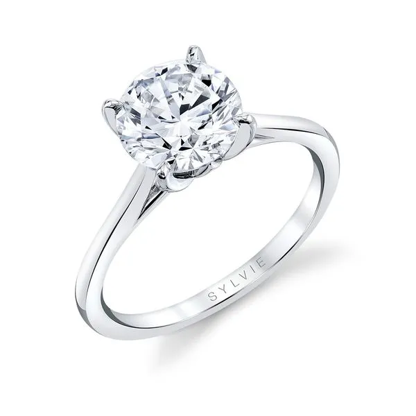 Sylvie Tulira Amber White Gold Solitaire Engagement Ring For 2 Carat Round Diamond J. Schrecker Jewelry Hopkinsville, KY