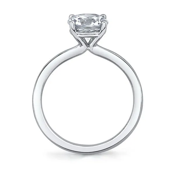 Sylvie Blake White Gold Solitaire Engagement Ring for 1.50 Carat Round Diamond Image 2 J. Schrecker Jewelry Hopkinsville, KY