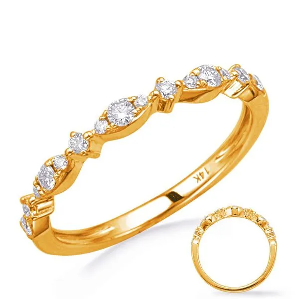 14 Karat Yellow Gold Stackable Diamond Band Ring J. Schrecker Jewelry Hopkinsville, KY