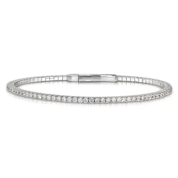 White Gold Flexible Diamond Bangle J. Schrecker Jewelry Hopkinsville, KY