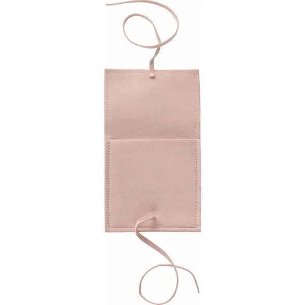 Rose Quartz Pink Sueded Fabric Divided Pouch with Tie Image 2 J. Schrecker Jewelry Hopkinsville, KY