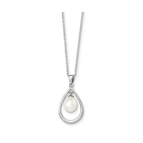 Sterling Silver White Freshwater Pearl Drop Pendant J. Schrecker Jewelry Hopkinsville, KY