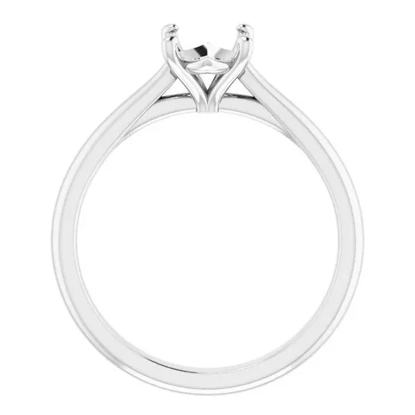 White Gold Oval Engagement Ring Mounting Image 3 J. Schrecker Jewelry Hopkinsville, KY
