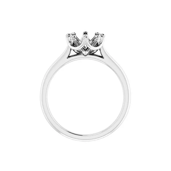 14 Karat White Gold 7.4 Millimeter Eight Prong Round Solitaire Engagement Ring Mounting Image 2 J. Schrecker Jewelry Hopkinsville, KY