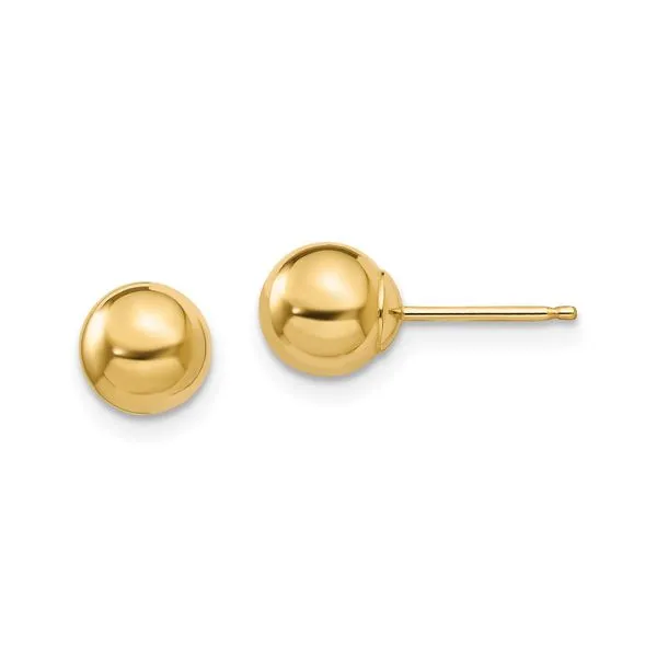 Yellow Gold 6 Millimeter Gold Ball Stud Earrings J. Schrecker Jewelry Hopkinsville, KY