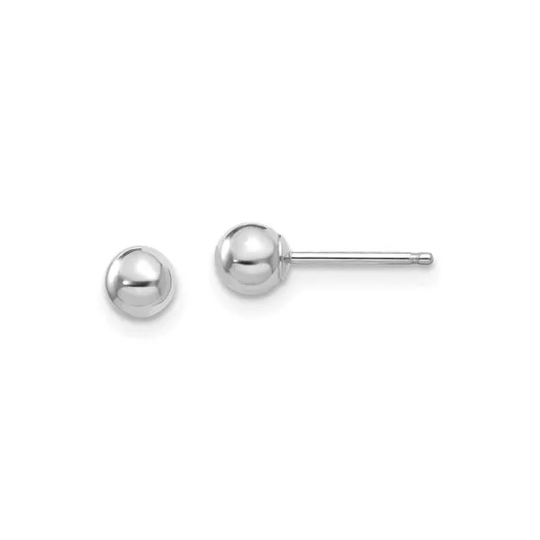 White Gold 4 Millimeter Ball Stud Earrings J. Schrecker Jewelry Hopkinsville, KY