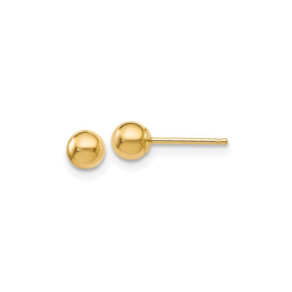 Yellow Gold 4 Millimeter Gold Ball Earrings J. Schrecker Jewelry Hopkinsville, KY
