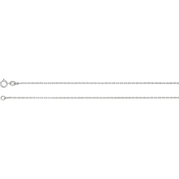 18 Inch 14 Karat Gold White Gold Light Rope Chain J. Schrecker Jewelry Hopkinsville, KY