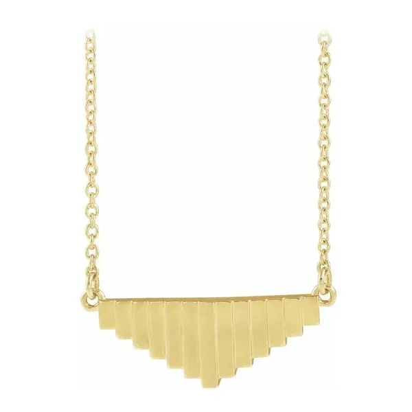 14 Karat Yellow Gold Geometric Necklace J. Schrecker Jewelry Hopkinsville, KY