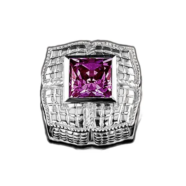 Coloures Sterling Silver Slide Princess Cut Fancy Purple CZ J. Schrecker Jewelry Hopkinsville, KY