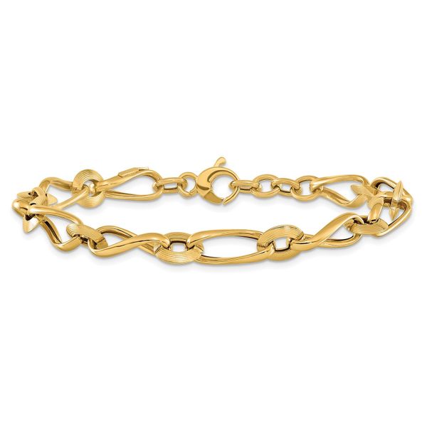 Yellow Gold Fancy Twist Link Bracelet J. Schrecker Jewelry Hopkinsville, KY