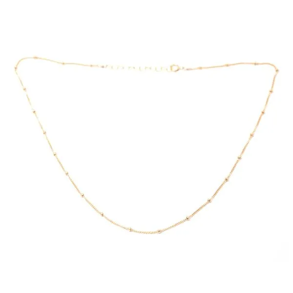 Yellow Gold Filled Dotted Choker Chain Necklace J. Schrecker Jewelry Hopkinsville, KY