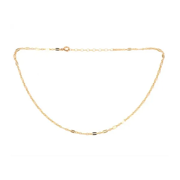 Yellow Gold Filled Oval Sequin Link Choker Style Chain J. Schrecker Jewelry Hopkinsville, KY