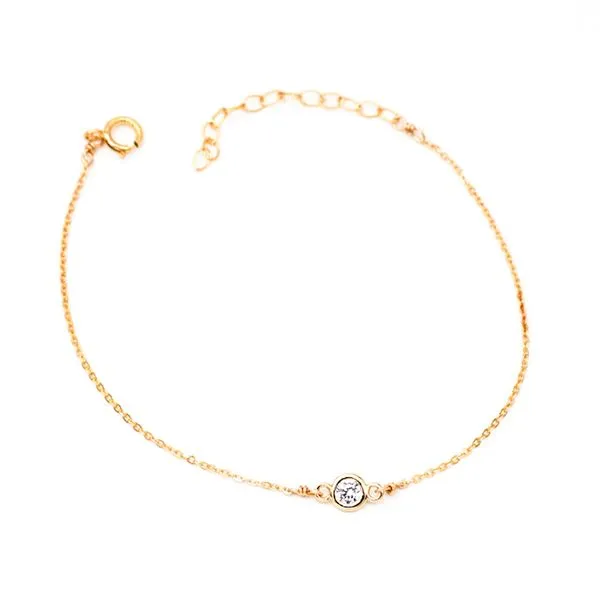 Adjustable Yellow Gold Filled Petite CZ Bracelet Image 2 J. Schrecker Jewelry Hopkinsville, KY