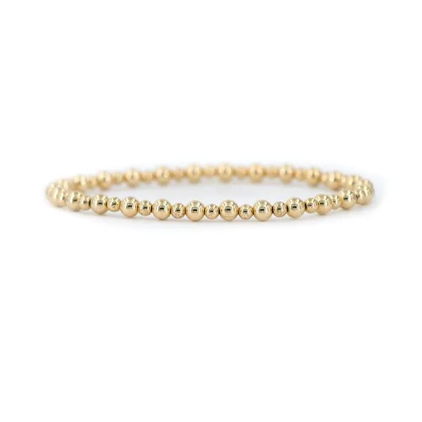 Melodia 4 Millimeter Andante Bracelet with Yellow Gold Filled Polished Beads J. Schrecker Jewelry Hopkinsville, KY